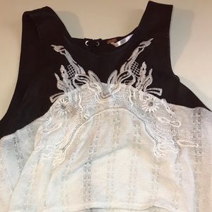 Free People high low leather tunic